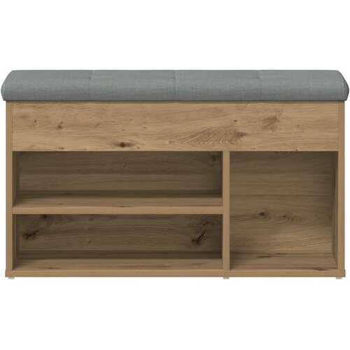  Klupa za cipele obrtnički hrast 82x32x45,5 cm izrađeno drvo Slike