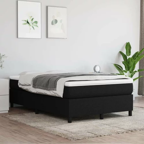  Box spring postelja z vzmetnico črn 120x200 cm blago, (20726103)
