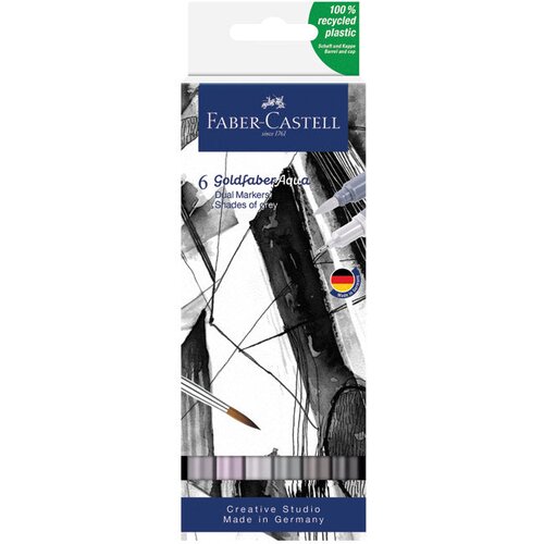 Marker OBOSTRANI AKVAREL 6BOJA SHADES OF GREY GOLDFABER FABER CASTELL 164522 SIVI BLISTER Cene