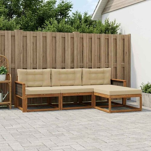  Set vanjskih sofa 4 kom. Prirodna i bež Cene