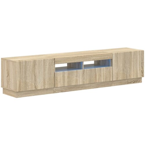  LED TV kabinet HOORN 3 kom. Hrast sonoma Konstruirano drvo Smeđa 81 x 35 x 40 cm Slike