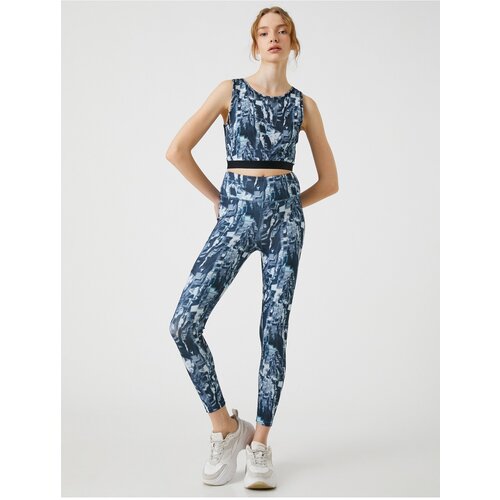 Koton Abstract Printed Sports Leggings High Waist Slike