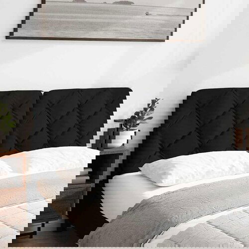 Maison Chic posteljno vzglavje - vzglavna omarica - vzglavna stranica črna 120 cm blago, (21704201) Cene