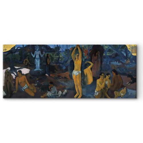  Slika - Paul Gauguin &amp;ndash; Where Do We Come From? What Are We? Where Are We Going? 100x40 Na talijanskom platnu Slike