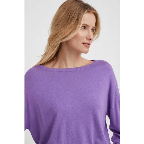 Sisley Pulover s primesjo svile vijolična barva