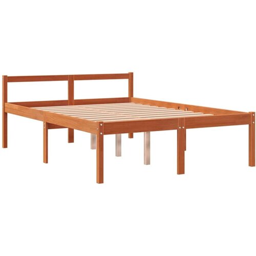 VidaXL krevet za starije osobe vo&amp;scaron;tano smeđi 140 x 190 cm od borovine Slike