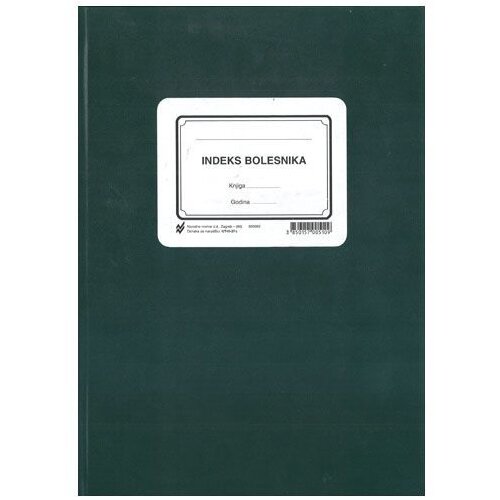 NARODNE NOVINE-UT III-27/C INDEKS BOLESNIKA; Knjiga 600 stranica, 21 x 29,7 cm Slike
