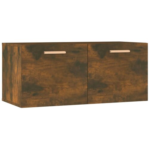 Maison Chic Stenska omarica - Zidna omarica dimljeni hrast 80x35x36,5 cm inženirski les iu1077, (22063140) Slike