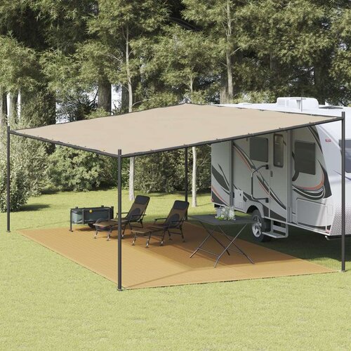 vidaXL Preproga za šotor peščena 400x600 cm HDPE Cene
