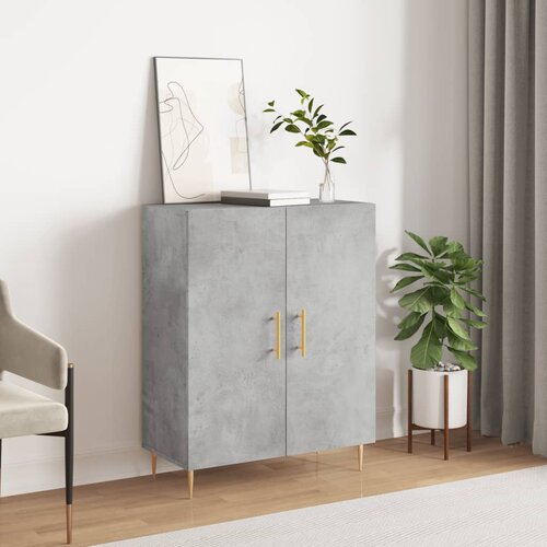 vidaXL Komoda betonsko siva 69,5x34x90 cm inženirski les Cene