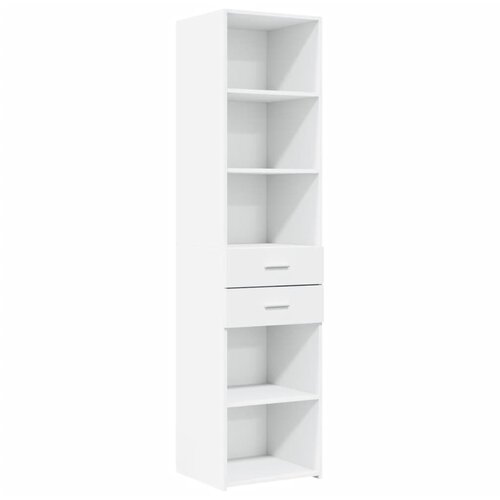 Maison Chic Visoka omara - Komoda - Predalnik bela 45x42,5x185 cm inženirski les, (21718836) Slike