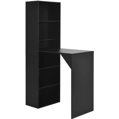 VidaXL Barski stol s ormarićem crni 115 x 59 x 200 cm Slike