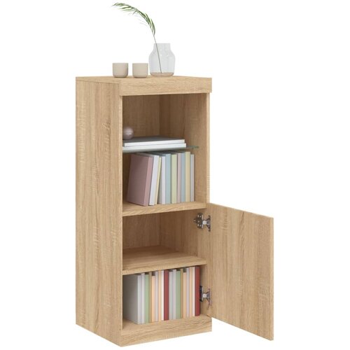  Komoda s LED svjetlima boja hrasta sonome 41x37x100 cm Slike