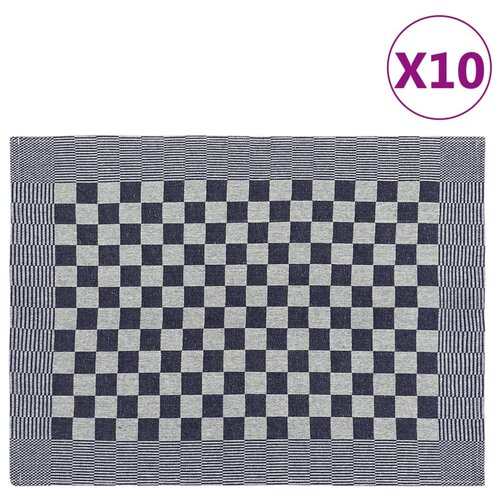 vidaXL Kuhinjske krpe 10 kom plavo-bijele 50 x 70 cm pamučne Cijene