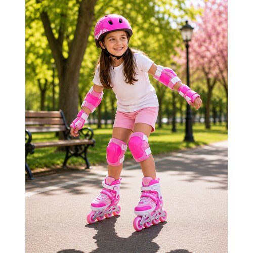 Topi Toys Dječiji set rolera sa kacigom i &scaron;titnicima RS9014A, Roze Cijene