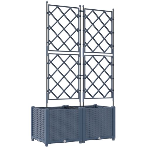  Vrtna saksija 2 kom. Siva 80 x 40 x 143 cm PP Slike