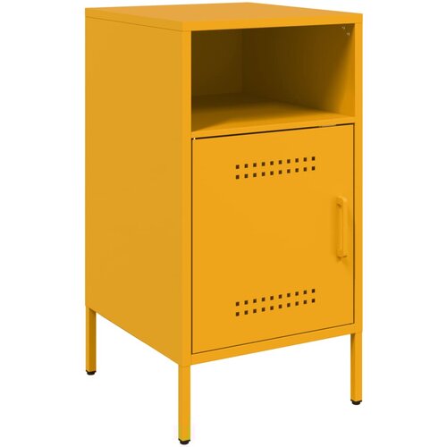 VidaXL Nočna omarica gorčično rumena 36x39x68 cm hladno valjano jeklo, (21299434) Slike