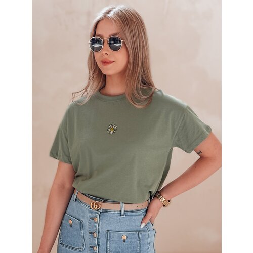 DStreet T-shirt damski FLORTA ciemnozielony Cene