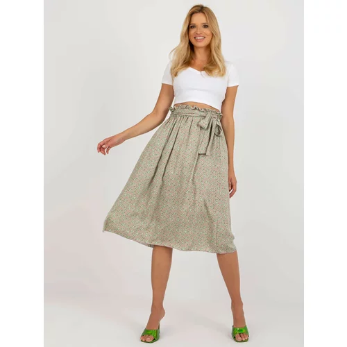 Fashion Hunters Light green and pink flowing skirt from RUE PARIS