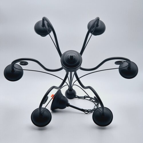  Luster na lancu DONATO 6xE14/40W/230V crna Slike