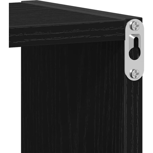  Zidna polica crni hrast 75x16x55 cm inženjerski drvo Slike
