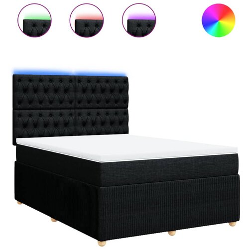 Maison Chic Box spring posteljni - Vzmetna postelja z vzmetnico črn 140x190 cm blago SL23891, (21879725) Cene
