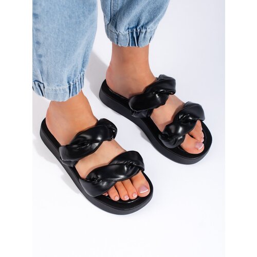 Shelvt Black flip-flops with thick soles Cijene