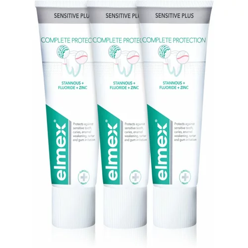 Elmex Sensitive Plus Complete Protection zubna pasta za jačanje 3x75 ml