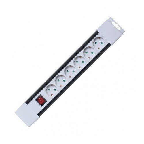 Home Produžni kabl, 6 utičnica, prekidač, 1,0mm&amp;sup2;, 2 met, bijeli - PNV 06K/WH Slike
