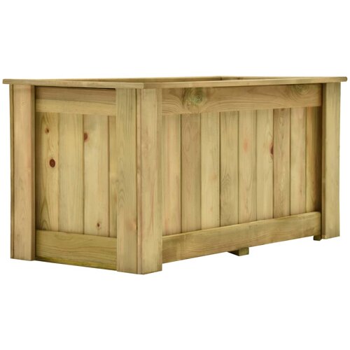 VidaXL Dvignjeno cvetlično korito 100x50x50 cm impregnirana borovina Slike