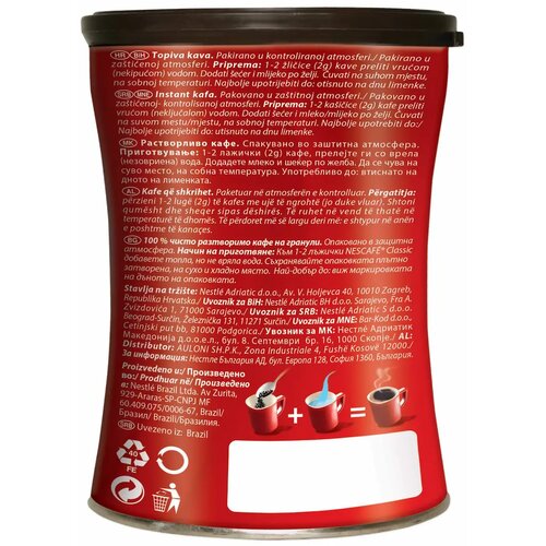 Nescafe classic instant kafa 250g limenka Slike