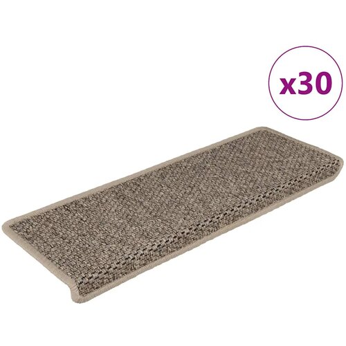 vidaXL Samoljepljivi otirači za stepenice 30 kom 65x21x4 cm tamnobež Cijene