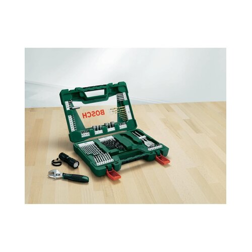 Bosch 83-delni V-Line TiN set sa baterijskom lampom 2607017193 Slike