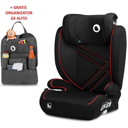 Lionelo Autosjedalica HUGO i-Size crvena + organizator, ISOFIX, 100&amp;ndash;150 cm, (5903771706032) Slike