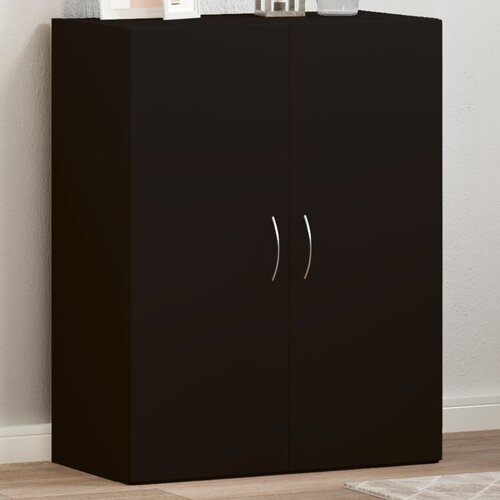 vidaXL Arhivska omara črna 60x32x77,5 cm inženirski les Cene