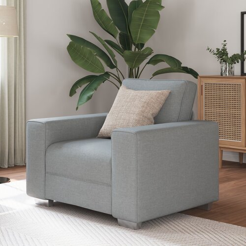 vidaXL Sofa Svjetlosiva Poliester Standard Izdržljivo Akcentna stolica Cijene