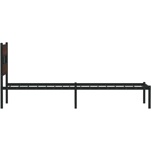 VidaXL Okvir kreveta bez madraca s uzglavljem boja hrasta 90x200 cm Slike