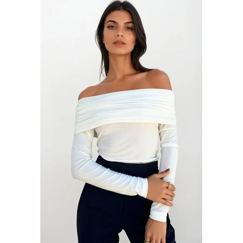 Trend Alacati Stili ženska bluza dugih rukava Alc-X12624, bela Cene