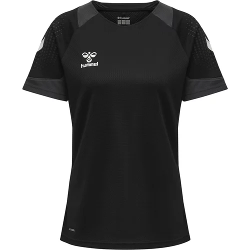 Hummel Tehnička sportska majica siva / crna / bijela