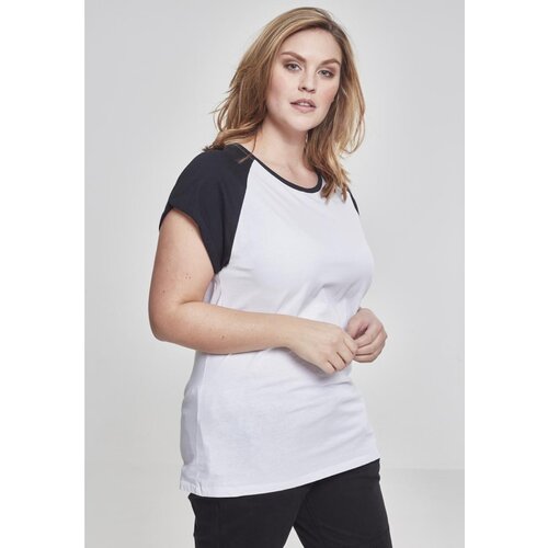 Urban Classics Ladies Contrast Raglan Tee white/black Slike