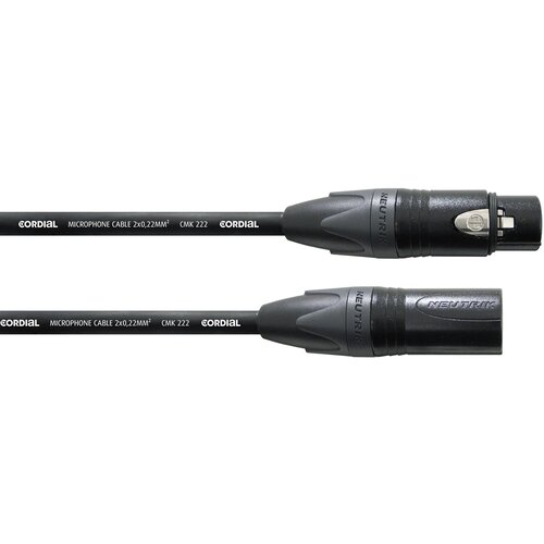 Cordial Mikrofonski kabel R CMK222\, 2 x 0\,22 mm2\, 1\,5 m\, črn\,ženski XLR-konektor/mo&scaron;ki XL CPM 1\,5 FM, (20428237) Cene