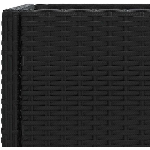  Vrtne sadilice s policom 2 kom crne 90 x 40 x 75 cm poliratan Slike