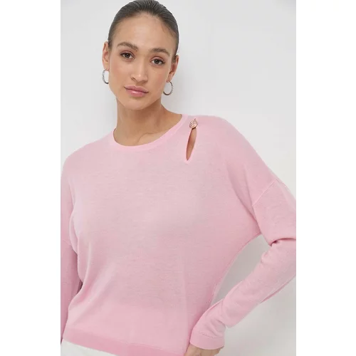 Liu Jo Vuneni pulover za žene, boja: ružičasta, lagani