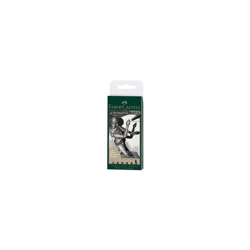 Faber-Castell Flomasteri Pitt Artist 199, črni, 6 komada Cijene