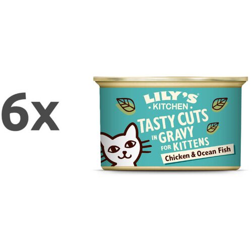 Lily's Kitchen tasty cuts v omaki kitten - piščanec in oceanska riba 6 x 85 g Cene
