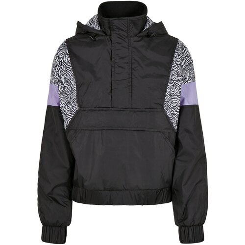 UC Curvy Women's AOP Mixed Pull Over Jacket Black/Zebra Cene