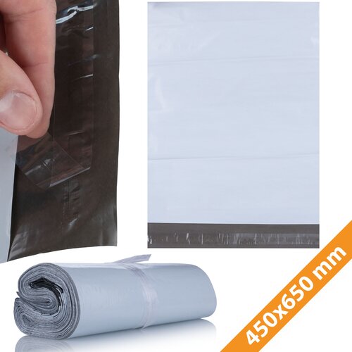 Rosfix Kurirske Folijske Vrečke 450 x 650 mm &ndash; Bela Barva, 50 &micro;m LDPE, 100 Kos | Samolepilni Trak, (22006078) Cene