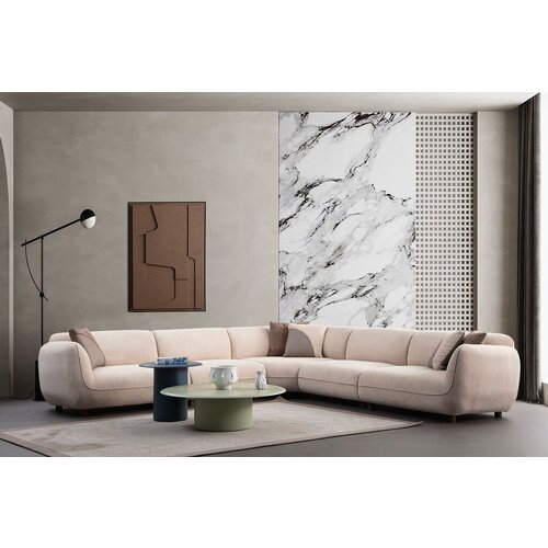 Atelier Del Sofa ugaona garnitura pavia, 335x335x75 cm, krem Slike