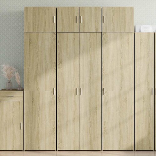  Visoka komoda boja hrasta 70x42,5x185 cm od konstruiranog drva Cene