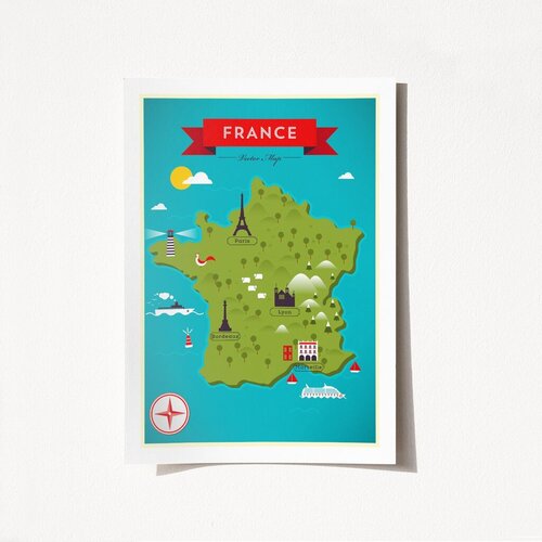 Wallity Poster Francuska, 1953, 42x59,4 cm Cijene
